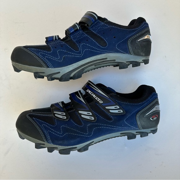 Specialized Mountain Bike Cycling Shoes Mens 45 US 11 Blue Black Suede - Picture 4 of 8